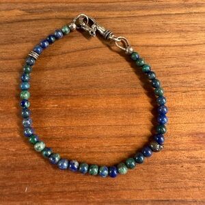John Varvatos Blue and Green Beaded Bracelet